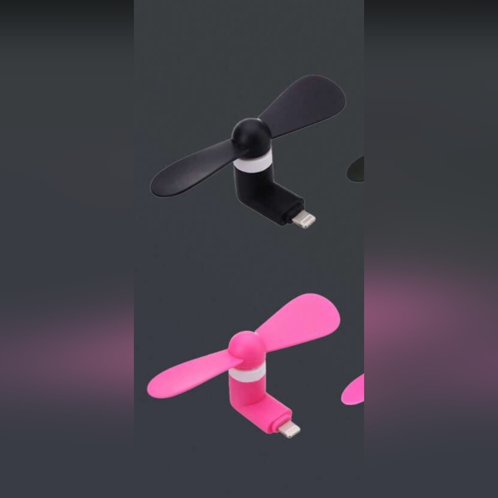 Mini USB Fan for Iphone - Black and Pink (New)